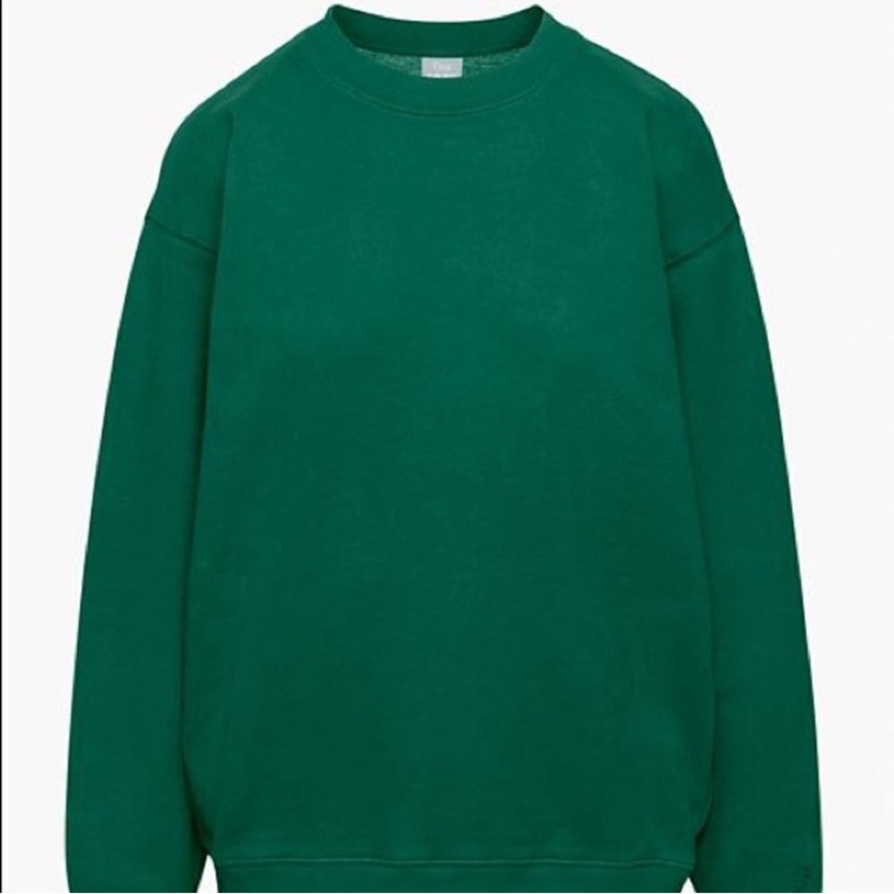 Aritzia TNA Cozy Fleece Hunter Green Sweatshirt